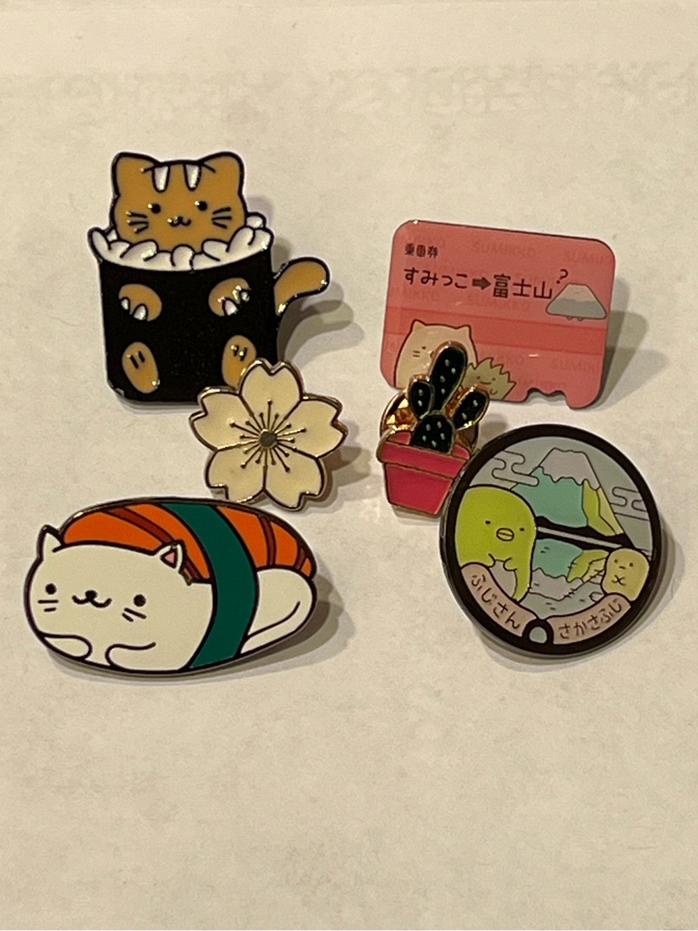 Unbranded Bundle of Cat & Flower Pins